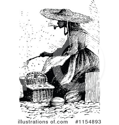 Royalty-Free (RF) Woman Clipart Illustration by Prawny Vintage - Stock Sample #1154893