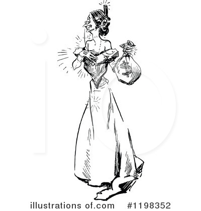 Royalty-Free (RF) Woman Clipart Illustration by Prawny Vintage - Stock Sample #1198352