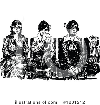 Royalty-Free (RF) Woman Clipart Illustration by Prawny Vintage - Stock Sample #1201212