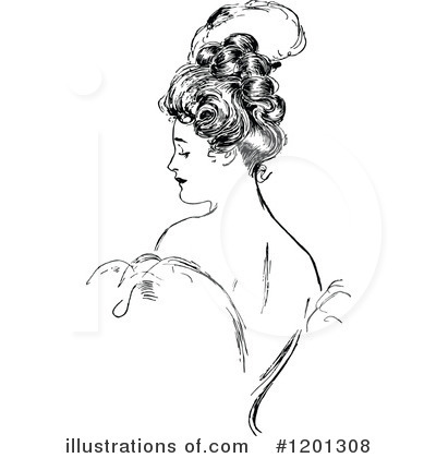 Royalty-Free (RF) Woman Clipart Illustration by Prawny Vintage - Stock Sample #1201308