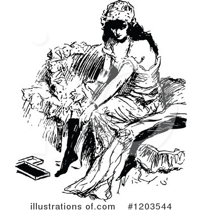 Royalty-Free (RF) Woman Clipart Illustration by Prawny Vintage - Stock Sample #1203544