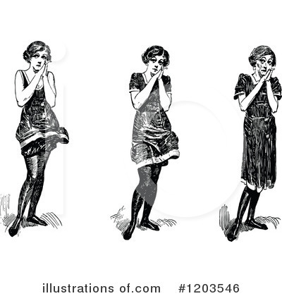 Royalty-Free (RF) Woman Clipart Illustration by Prawny Vintage - Stock Sample #1203546