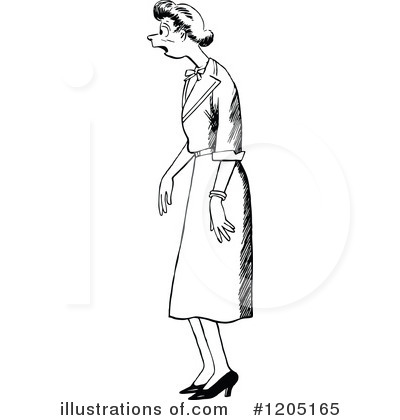 Royalty-Free (RF) Woman Clipart Illustration by Prawny Vintage - Stock Sample #1205165
