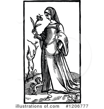 Royalty-Free (RF) Woman Clipart Illustration by Prawny Vintage - Stock Sample #1206777