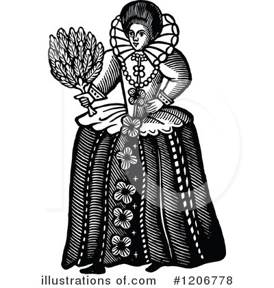 Royalty-Free (RF) Woman Clipart Illustration by Prawny Vintage - Stock Sample #1206778
