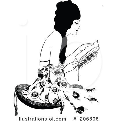 Royalty-Free (RF) Woman Clipart Illustration by Prawny Vintage - Stock Sample #1206806