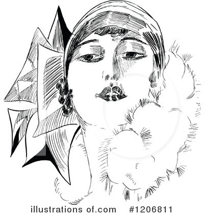 Royalty-Free (RF) Woman Clipart Illustration by Prawny Vintage - Stock Sample #1206811