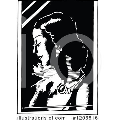 Royalty-Free (RF) Woman Clipart Illustration by Prawny Vintage - Stock Sample #1206816