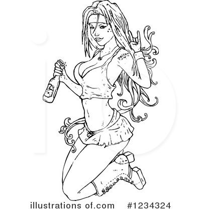 Pinup Clipart #1234324 by lineartestpilot