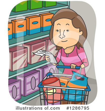 Grocery Shopping Clipart #1286795 by BNP Design Studio