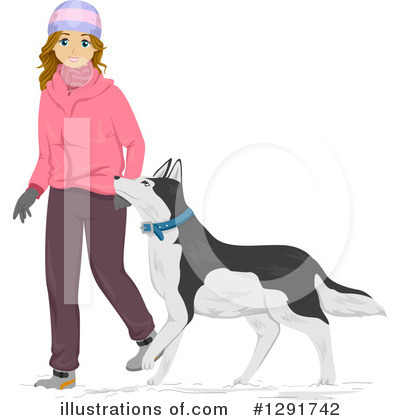 Walking Dog Clipart #1291742 by BNP Design Studio