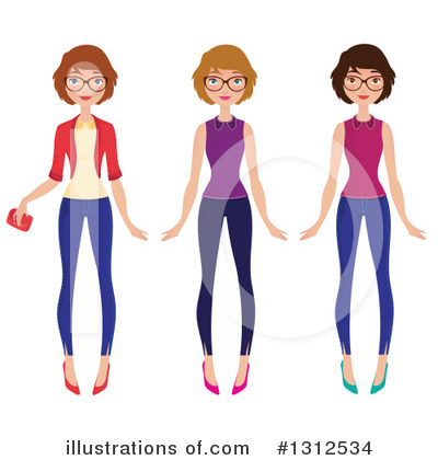 Royalty-Free (RF) Woman Clipart Illustration by Melisende Vector - Stock Sample #1312534