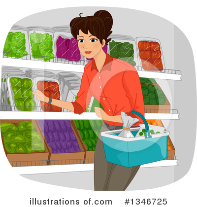 Grocery Shopping Clipart #1346725 by BNP Design Studio