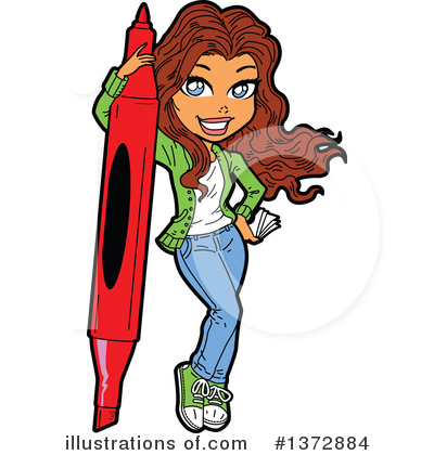 Royalty-Free (RF) Woman Clipart Illustration by Clip Art Mascots - Stock Sample #1372884