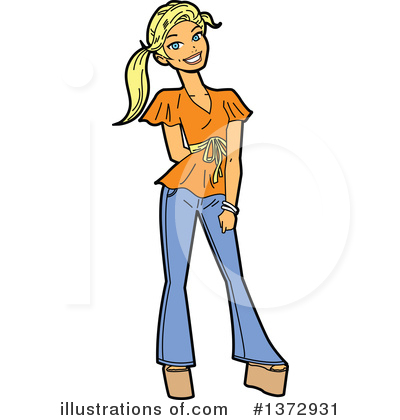 Royalty-Free (RF) Woman Clipart Illustration by Clip Art Mascots - Stock Sample #1372931