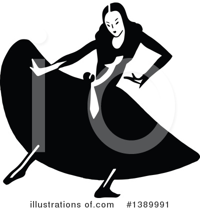 Royalty-Free (RF) Woman Clipart Illustration by Prawny Vintage - Stock Sample #1389991