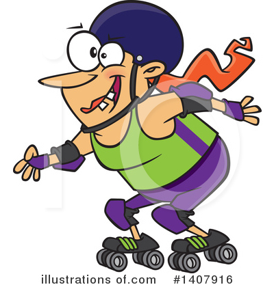 Roller Skates Clipart #1407916 by toonaday