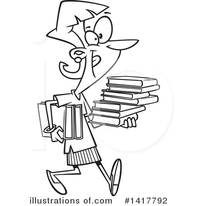 Book Worm Clipart #1417792 by toonaday