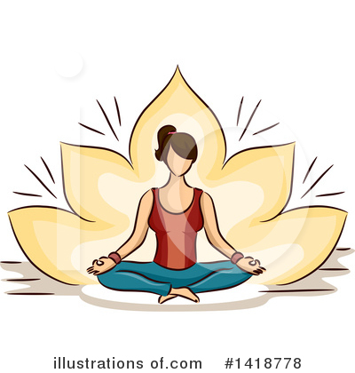Meditating Clipart #1418778 by BNP Design Studio