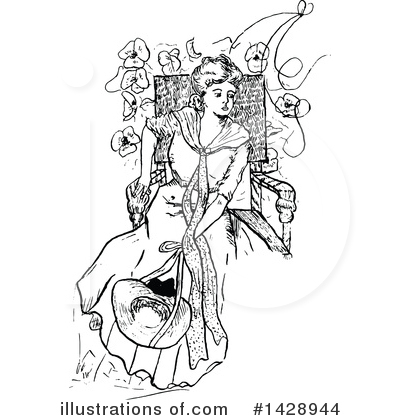 Royalty-Free (RF) Woman Clipart Illustration by Prawny Vintage - Stock Sample #1428944
