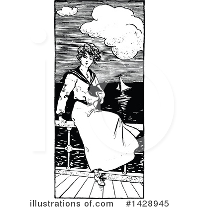 Royalty-Free (RF) Woman Clipart Illustration by Prawny Vintage - Stock Sample #1428945