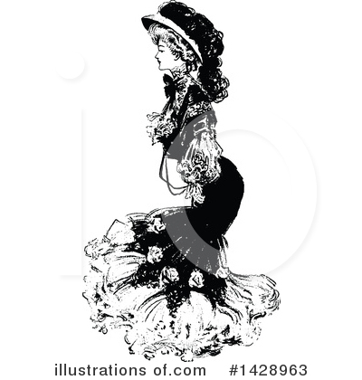 Royalty-Free (RF) Woman Clipart Illustration by Prawny Vintage - Stock Sample #1428963