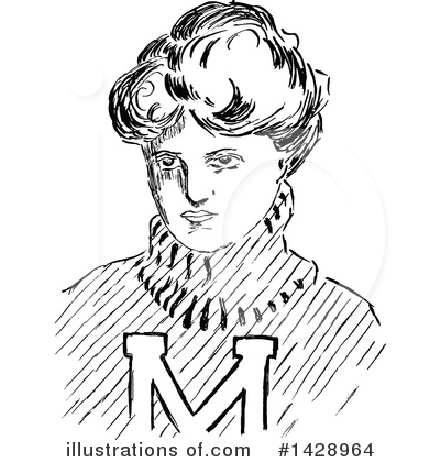 Royalty-Free (RF) Woman Clipart Illustration by Prawny Vintage - Stock Sample #1428964