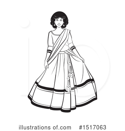 Indian Woman Clipart #1517063 by Lal Perera