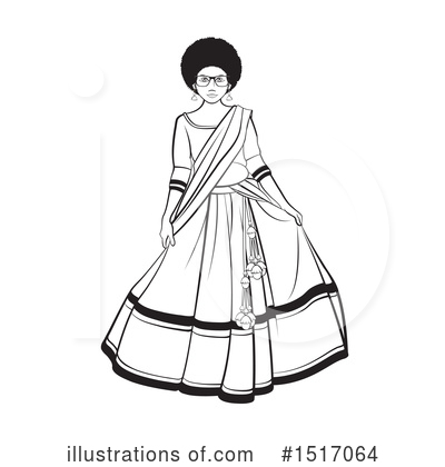 Indian Woman Clipart #1517064 by Lal Perera