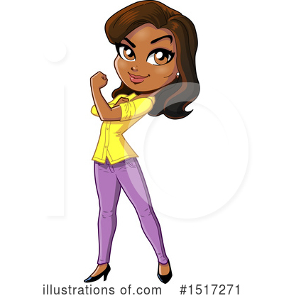 Black Woman Clipart #1517271 by Clip Art Mascots
