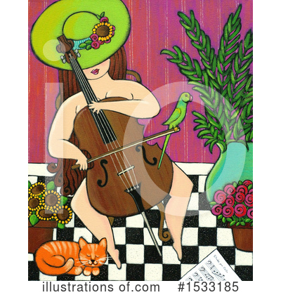Cello Clipart #1533185 by Maria Bell