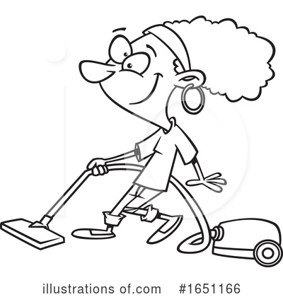 Vacuuming Clipart #1651166 by toonaday