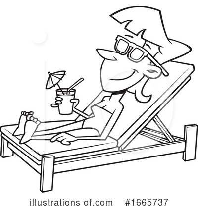 Sun Bathing Clipart #1665737 by toonaday