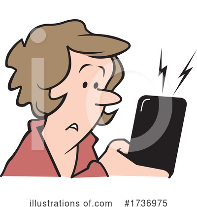 Texting Clipart #1736975 by Johnny Sajem