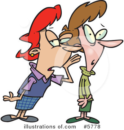Whispering Clipart #5778 by toonaday