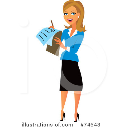 Royalty-Free (RF) Woman Clipart Illustration by Monica - Stock Sample #74543