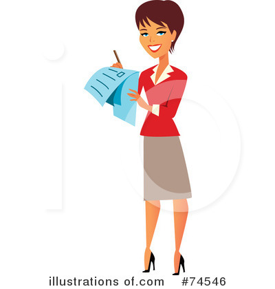 Royalty-Free (RF) Woman Clipart Illustration by Monica - Stock Sample #74546