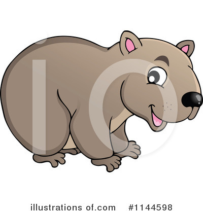 Royalty-Free (RF) Wombat Clipart Illustration by visekart - Stock Sample #1144598