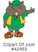 Wombat Clipart #42953 by Dennis Holmes Designs