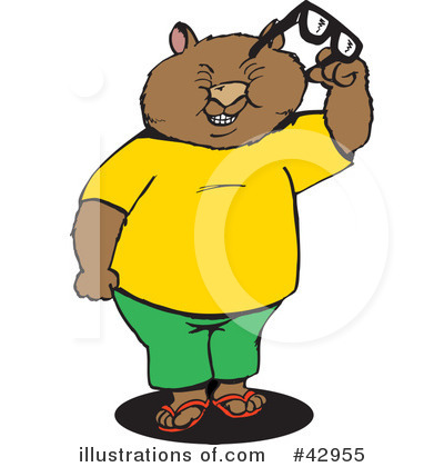 Royalty-Free (RF) Wombat Clipart Illustration by Dennis Holmes Designs - Stock Sample #42955