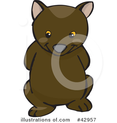 Royalty-Free (RF) Wombat Clipart Illustration by Dennis Holmes Designs - Stock Sample #42957