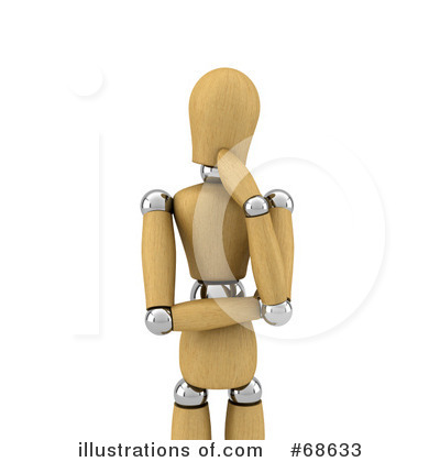 Royalty-Free (RF) Wood Mannequin Clipart Illustration by stockillustrations - Stock Sample #68633