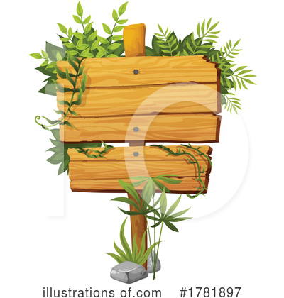 Royalty-Free (RF) Wood Sign Clipart Illustration by Vector Tradition SM - Stock Sample #1781897