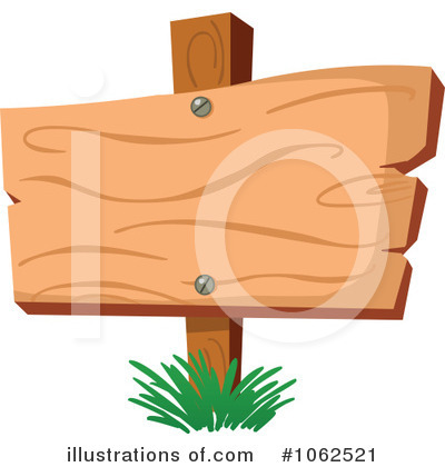 Royalty-Free (RF) Wooden Sign Clipart Illustration by yayayoyo - Stock Sample #1062521