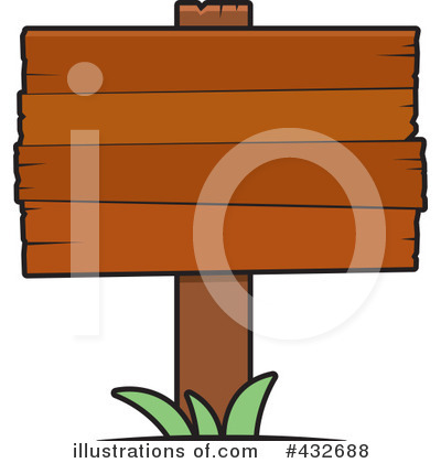 Royalty-Free (RF) Wooden Sign Clipart Illustration by Cory Thoman - Stock Sample #432688