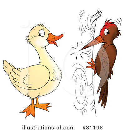Royalty-Free (RF) Woodpecker Clipart Illustration by Alex Bannykh - Stock Sample #31198