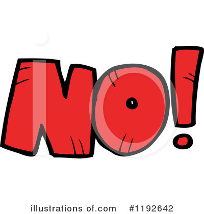 Word No Clipart #1192642 by lineartestpilot