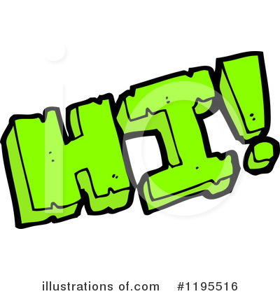 Royalty-Free (RF) Word Hi Clipart Illustration by lineartestpilot - Stock Sample #1195516