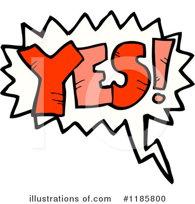 Royalty-Free (RF) Word Yes Clipart Illustration by lineartestpilot - Stock Sample #1185800