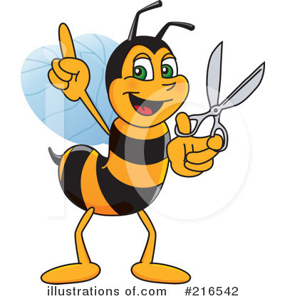Royalty-Free (RF) Worker Bee Character Clipart Illustration by Mascot Junction - Stock Sample #216542